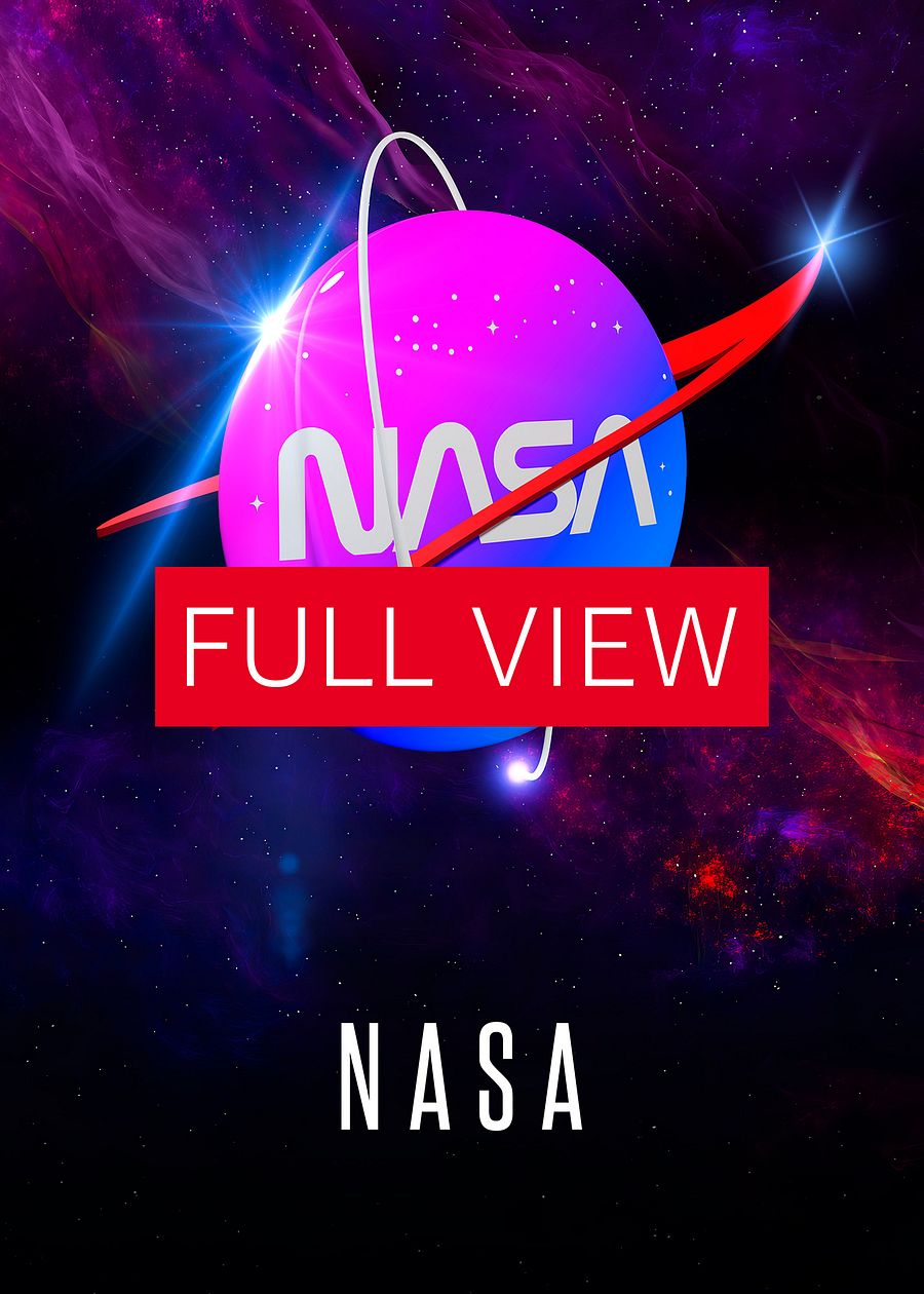 NASA plastic logo, 3D — space poster, science print product image (3)