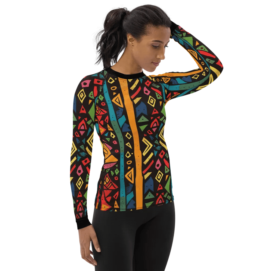 Tribal Waves: All-Over Print Women's Rash Guard product image (5)