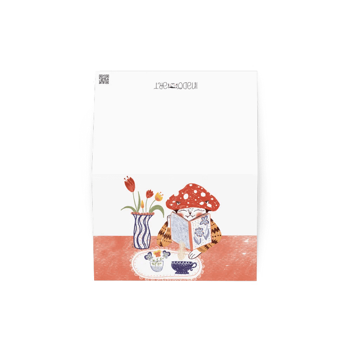 spring mushroom cat card product image (2)