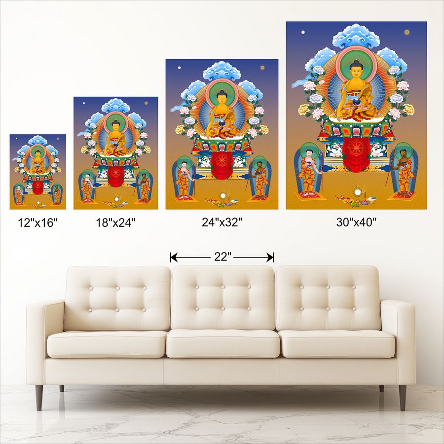 Shakyamuni Buddha thangka canvas print product image (11)