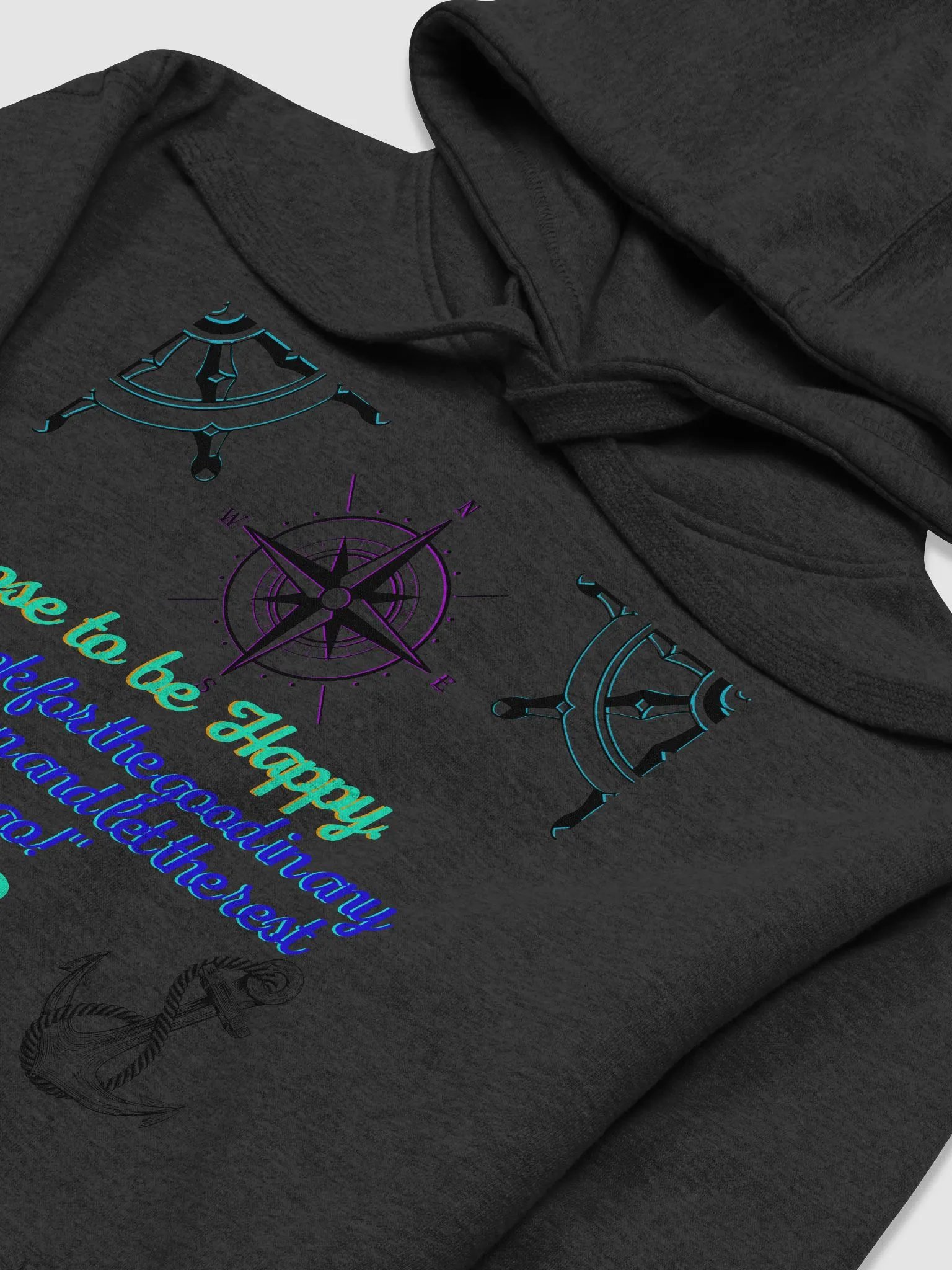 Chose to be happy pull over hoodie product image (1)