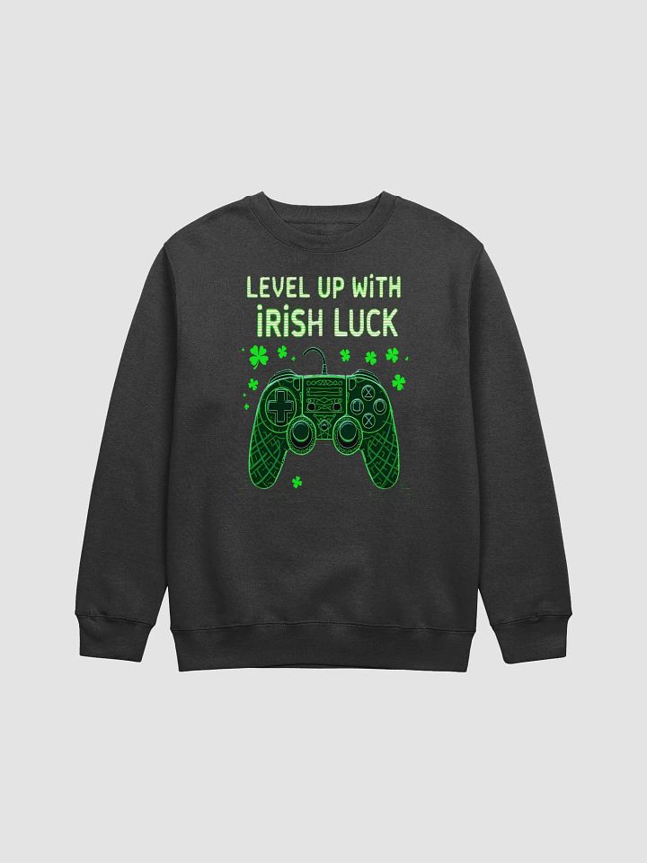 Level Up with Irish Luck | St. Patrick’s Day Gaming Sweatshirt for Gamers product image (3)