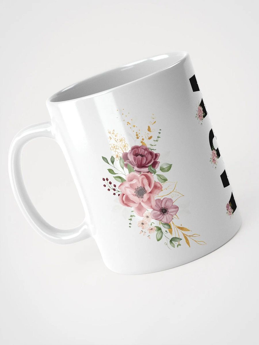 Floral Mom Life White Glossy Mug product image (4)