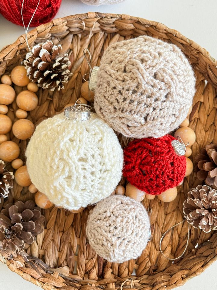 Cozy Cottage Cable Bauble Crochet Pattern product image (1)