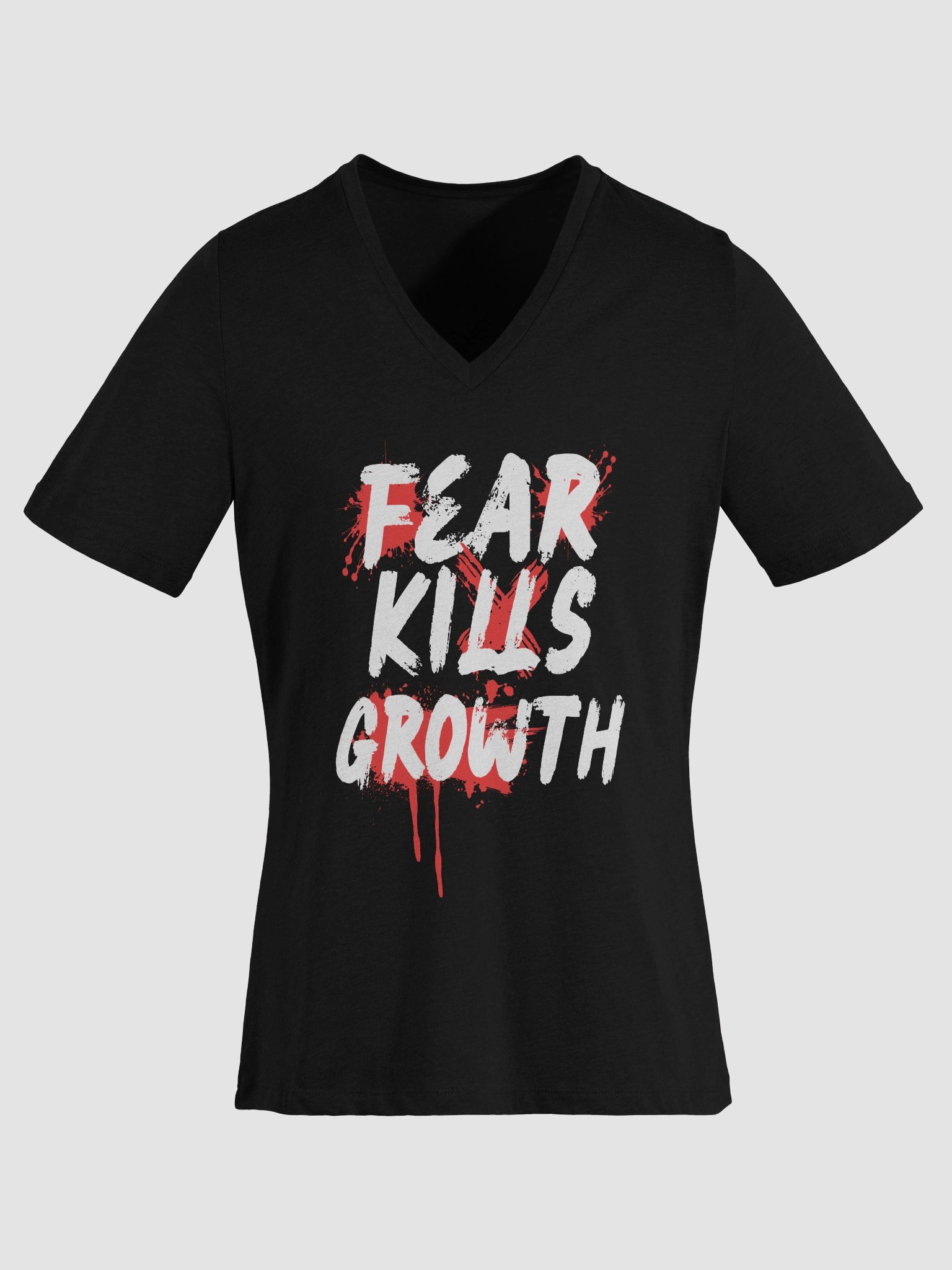 Fear Kills Growth Women's V-Neck - Relaxed Bella+Canvas fit product image (31)