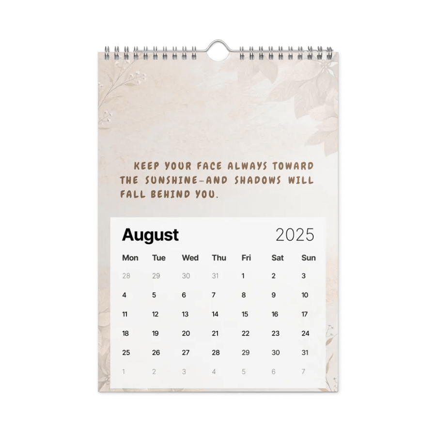FLORAL INSPIRATIONAL QUOTES WALL CALENDAR 2025 product image (2)