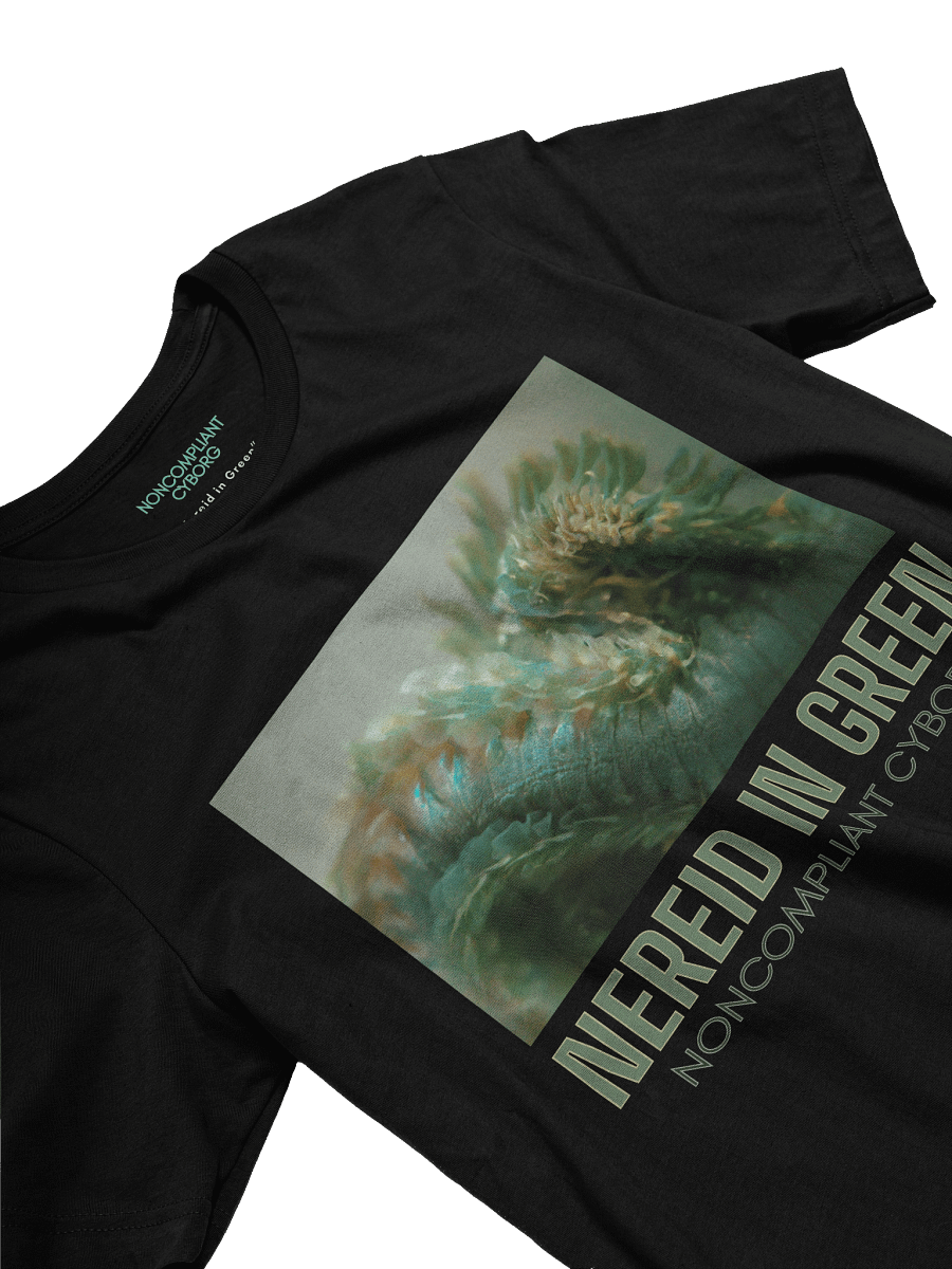 Nereid in Green with title Black T-Shirt product image (3)