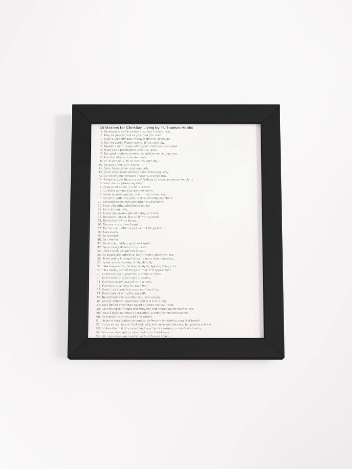 55 Maxims for Christian Living by Fr. Thomas Hopko Poster product image (1)