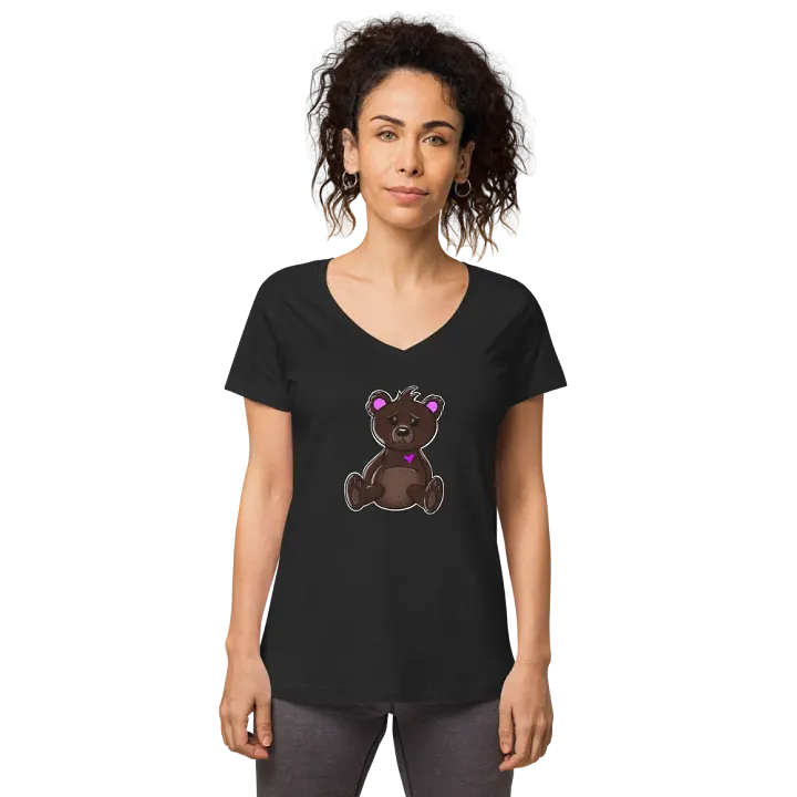 Anxious Teddy Coloured VNeck T-Shirt product image (1)