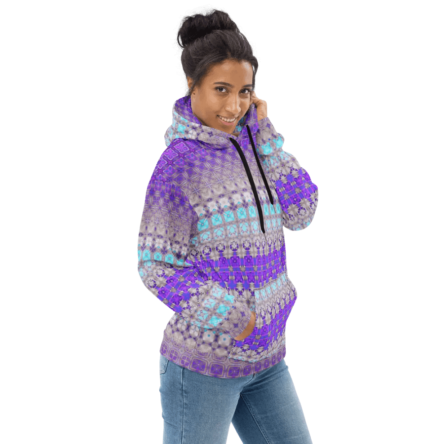 Abstract Multicoloured Pattern Unisex All Over Print Hoodie product image (4)