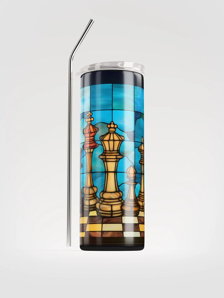 Elegant Chess Pieces Stainless Steel Tumbler product image (1)