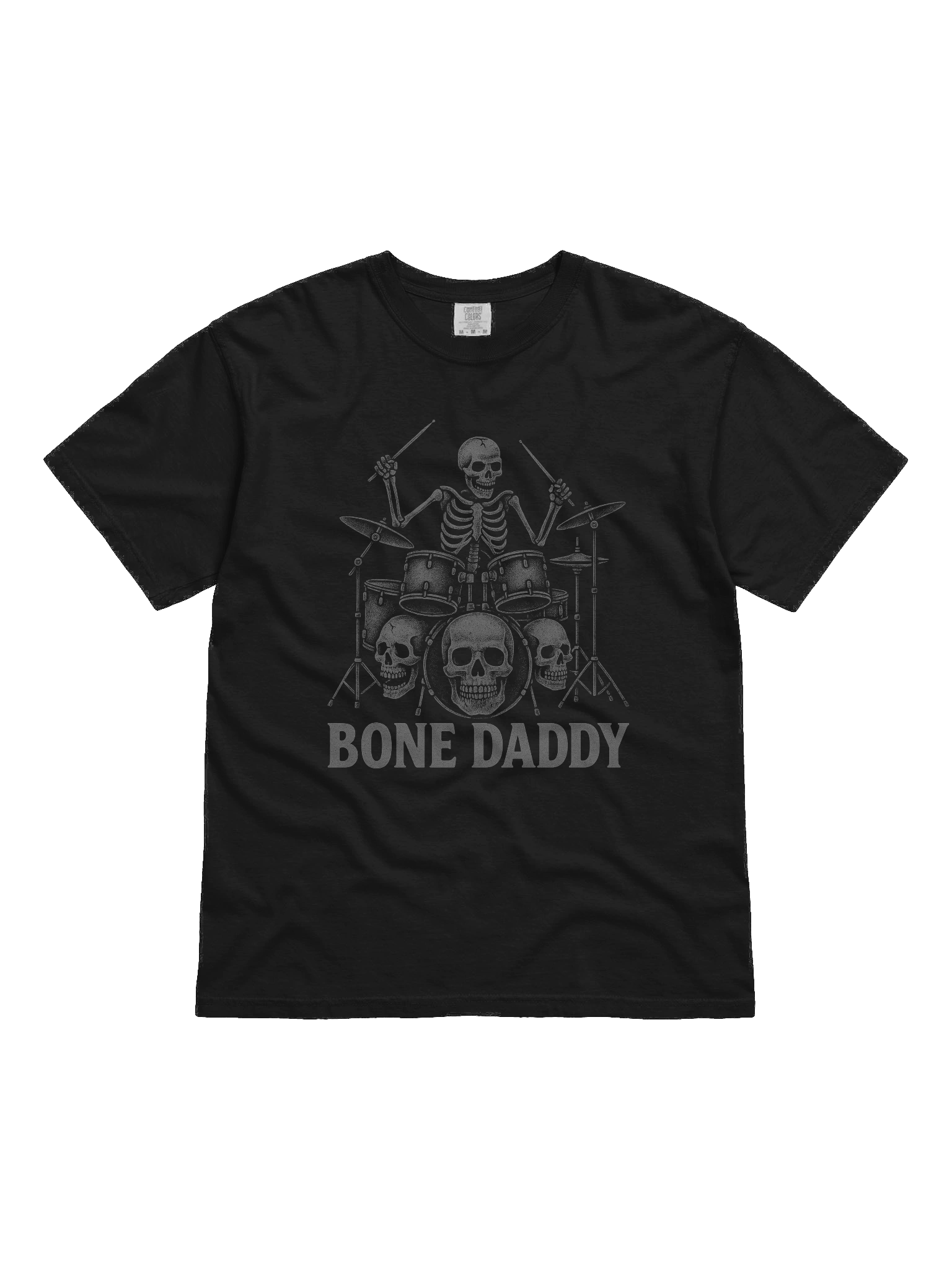 Bone Daddy V2 Grey - Skeleton playing skull drum kit product image (1)