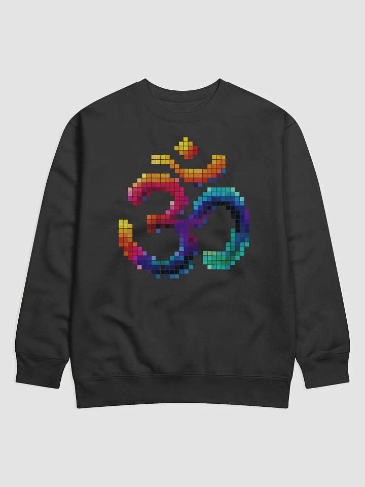 Pixelated Om Symbol Cotton Sweatshirt product image (1)