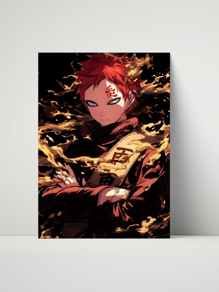 Naruto – Gaara Sandborn Fury – 8x10 Metal Print product image (1)