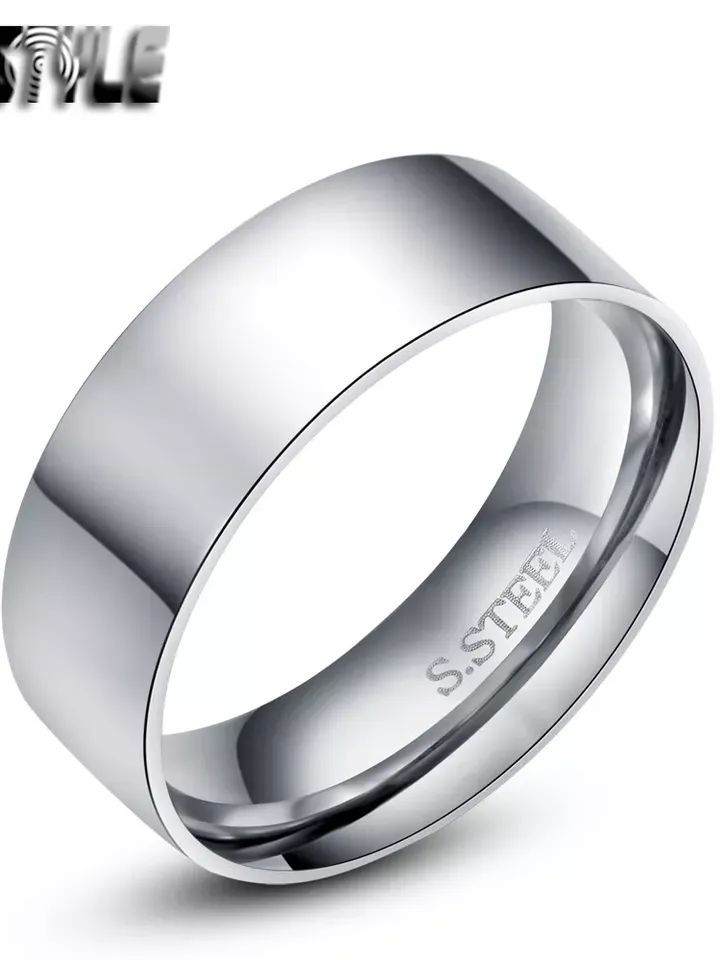 TTstyle Silver Stainless Steel Comfort fit Wedding Band Ring 2mm-14mm Size 3-15 product image (2)