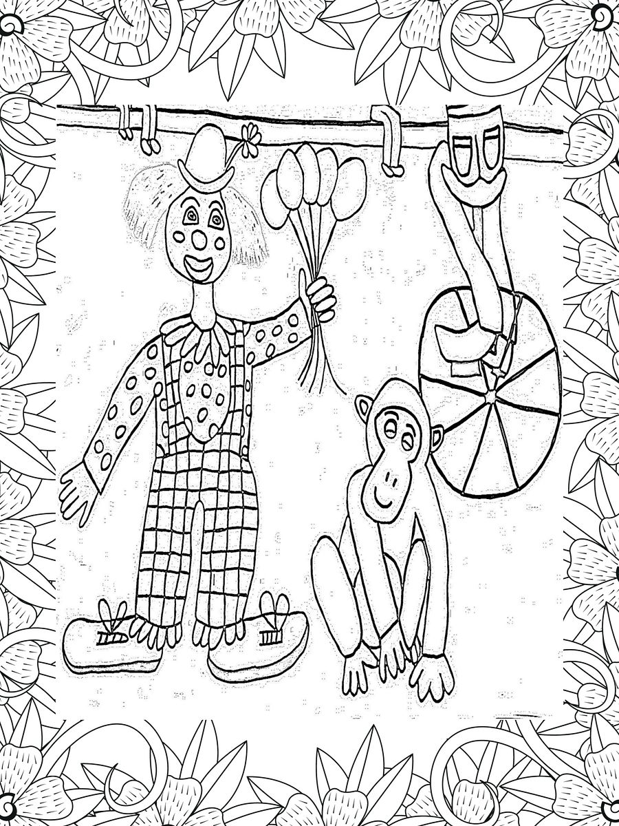 It's a Colorful Life, Cartoon Characters Having Fun, Coloring Book for Adults product image (2)