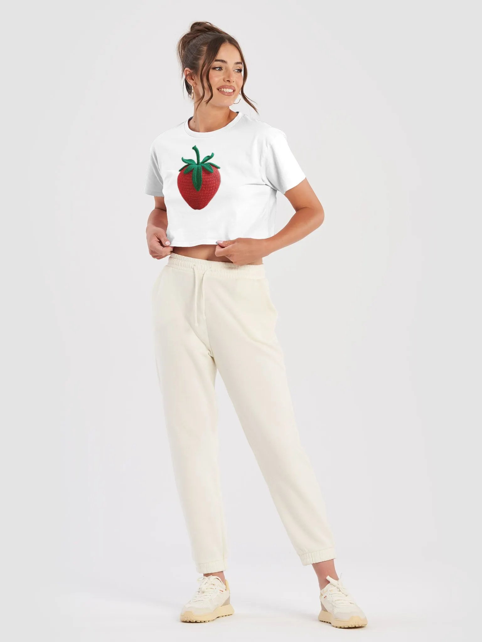 CozyAvocado Women's Premium Strawberry Crop Top #8 product image (5)