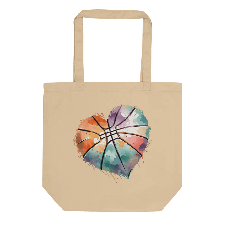 Heart Pastel Basketball Heartfelt Hoops Eco Tote product image (1)