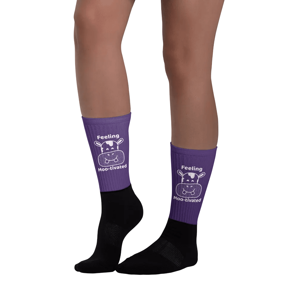 Feeling Mootivated Purple Cow Socks product image (4)