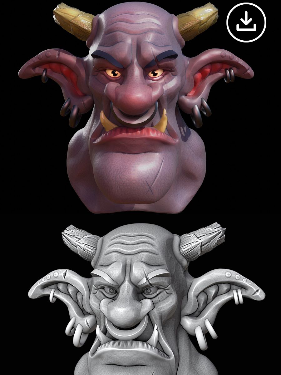 Troll Bust - zBrush Tutorial Step by Step product image (1)