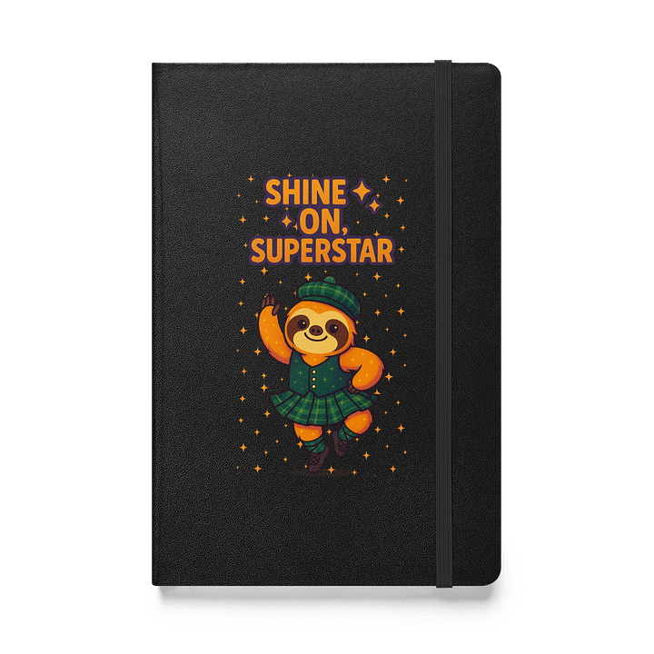 Shine On, Superstar – Cute Highland Dance Sloth Journal (Hardcover, 7 Color Options) product image (1)