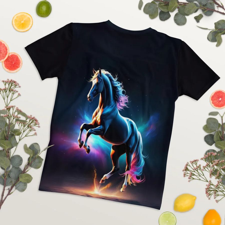 Colorful Horse All Over Print T-shirt product image (8)