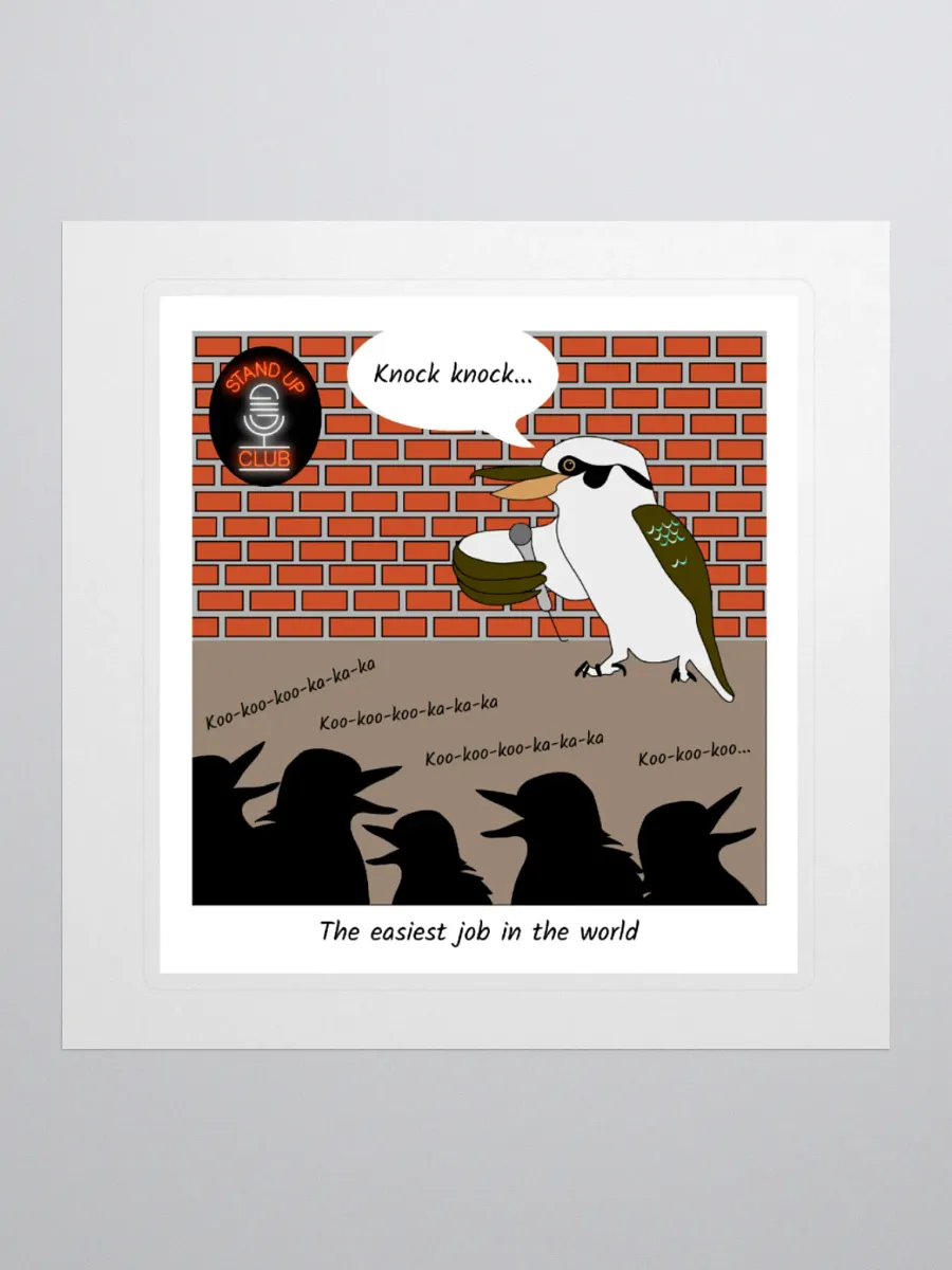 Kookaburra Cartoon Kiss Cut Sticker product image (2)