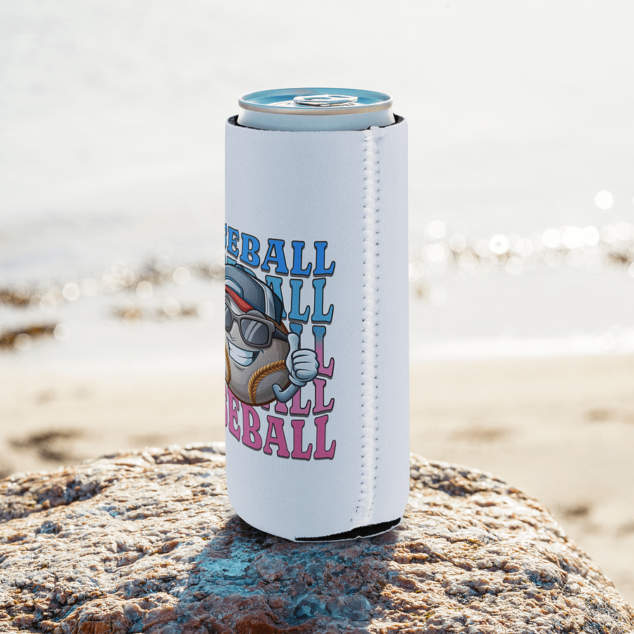 Baseball Thumbs Up Smiling Can Cooler product image (8)