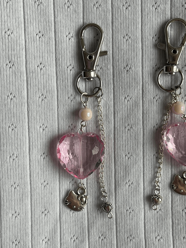 Pink Hello Kitty Heart Keychain product image (2)