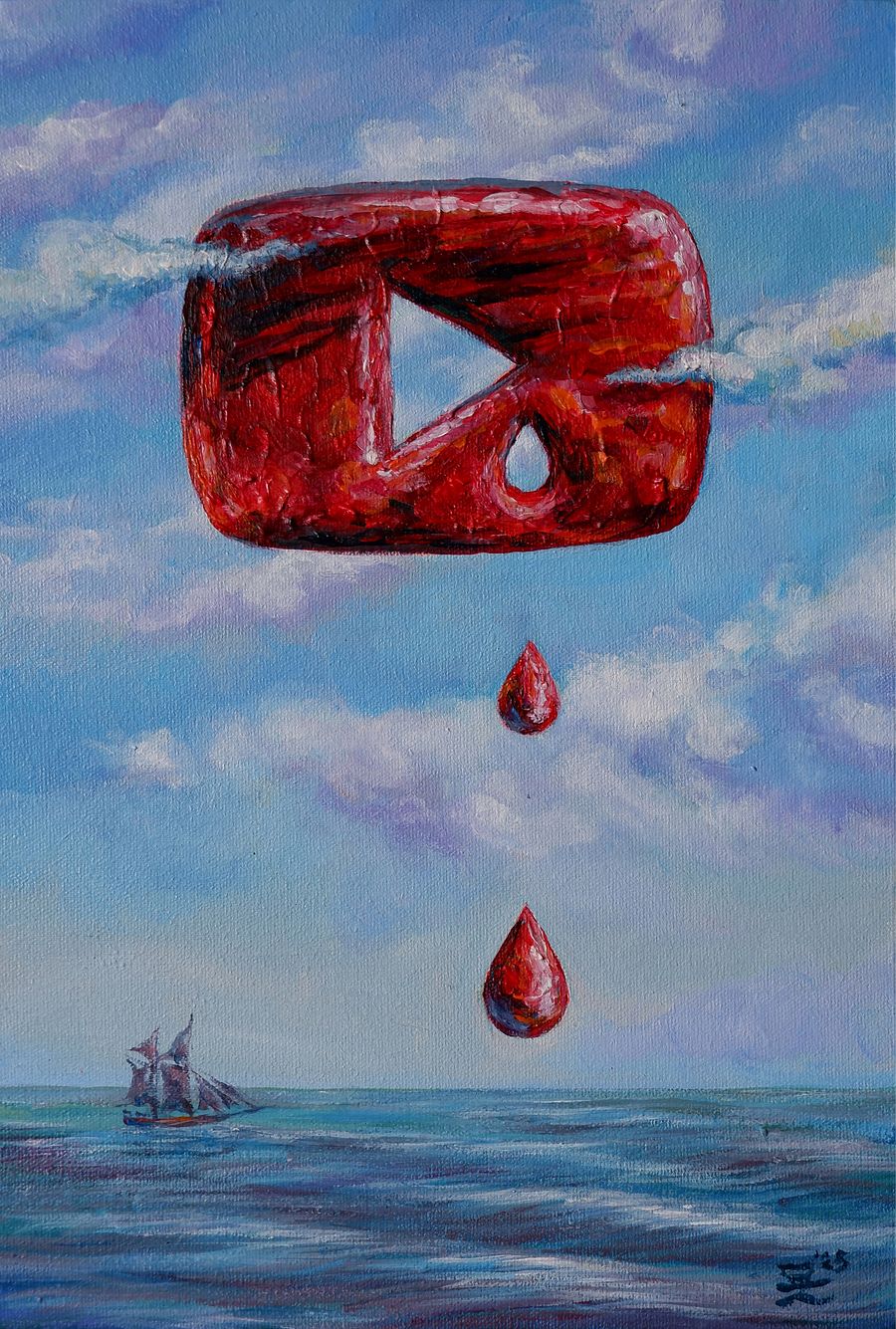 "Dripping" Painting by Deni Je product image (1)