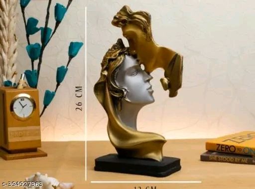 The Kissing Lover Statues Couple Art Resin Sculpture Romantic Ornament Figurine Home Decor Gifts for Office Living Room Decoration Valentines Gift Love Idol for Anniversary Wedding Birthday Gifts product image (2)
