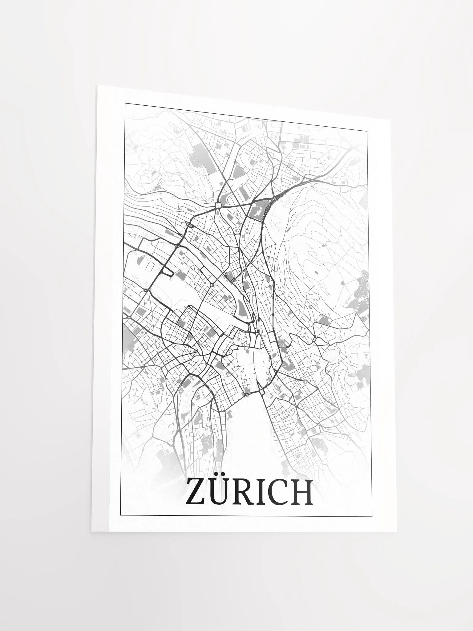 Zürich, Switzerland, city map print product image (11)