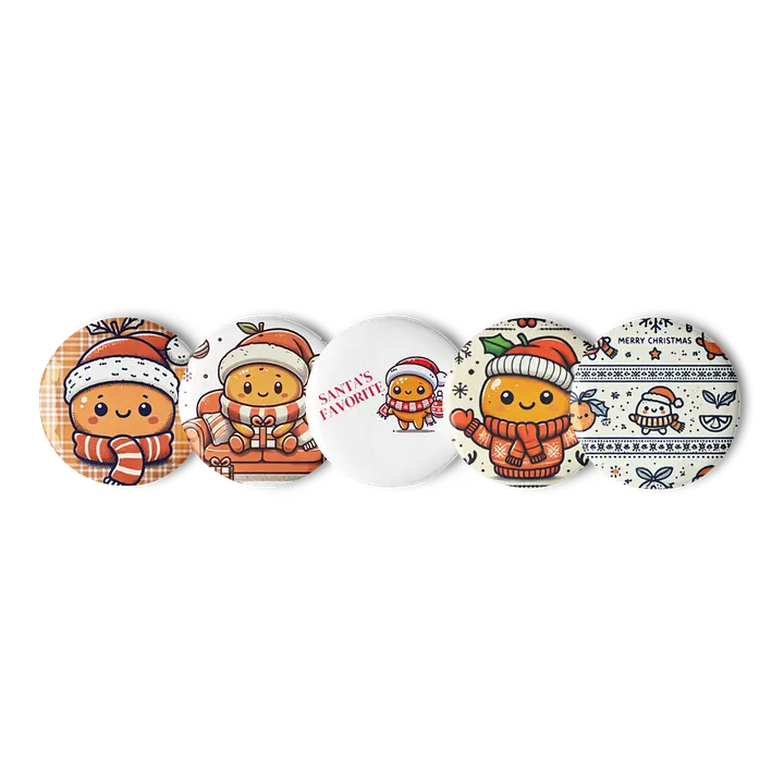 Tangerine Holiday Pin Button Set product image (1)