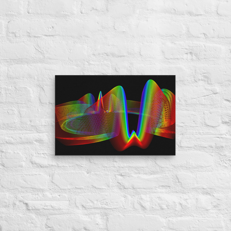 Sparse Spectral Spaceport Epsilon - Diffraction Curves Physics Art Canvas Print product image (3)