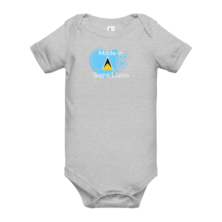 Saint Lucia Digital Heart Baby Onesie product image (58)