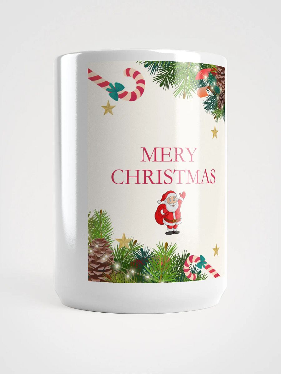 Santa's Greeting White Glossy Mug by Everlyn Riche product image (5)