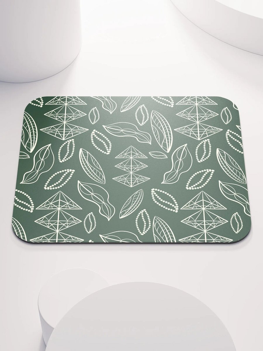 El Yunque Brew Bliss: Abstract Coffee Bean Tribal Mousepad product image (1)