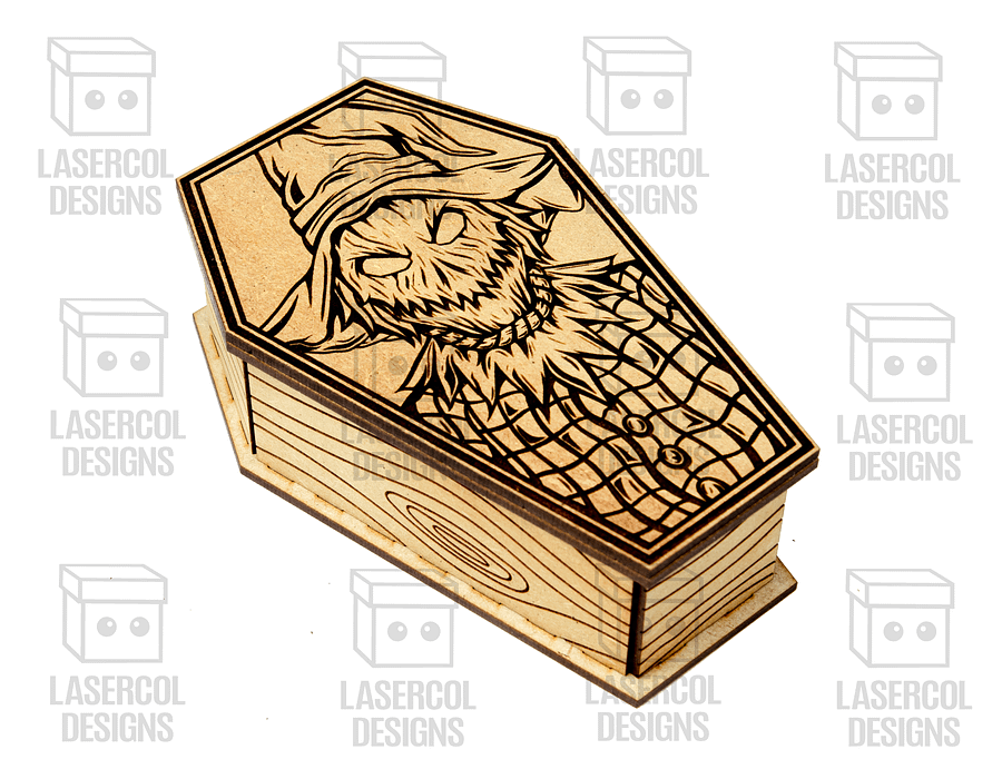 Halloween Coffin Box Set 4 (2 Sizes) - Laser Cut Files product image (4)