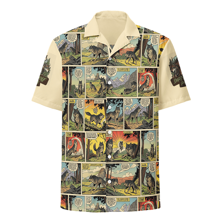 Vintage comic nature button up shirt product image (1)