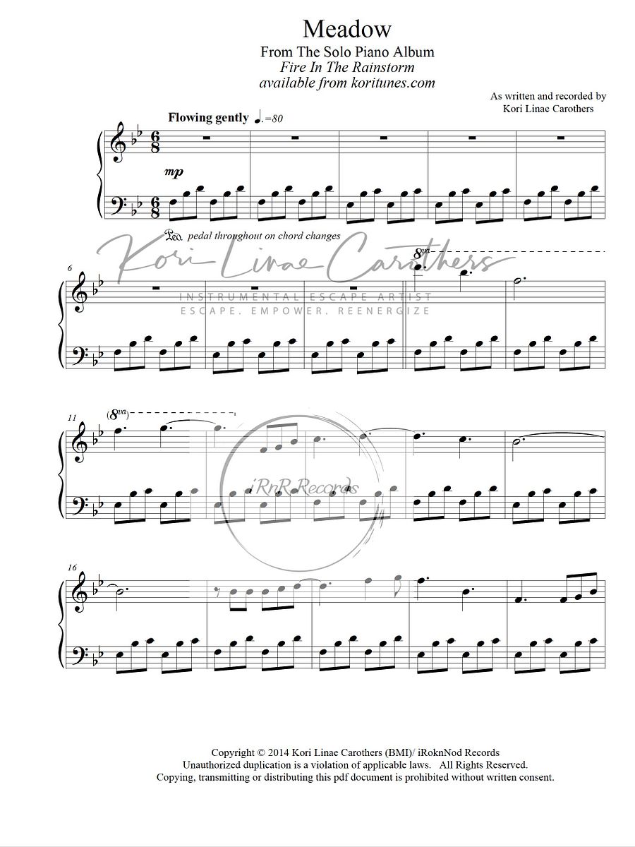 Meadow Sheet Music product image (2)