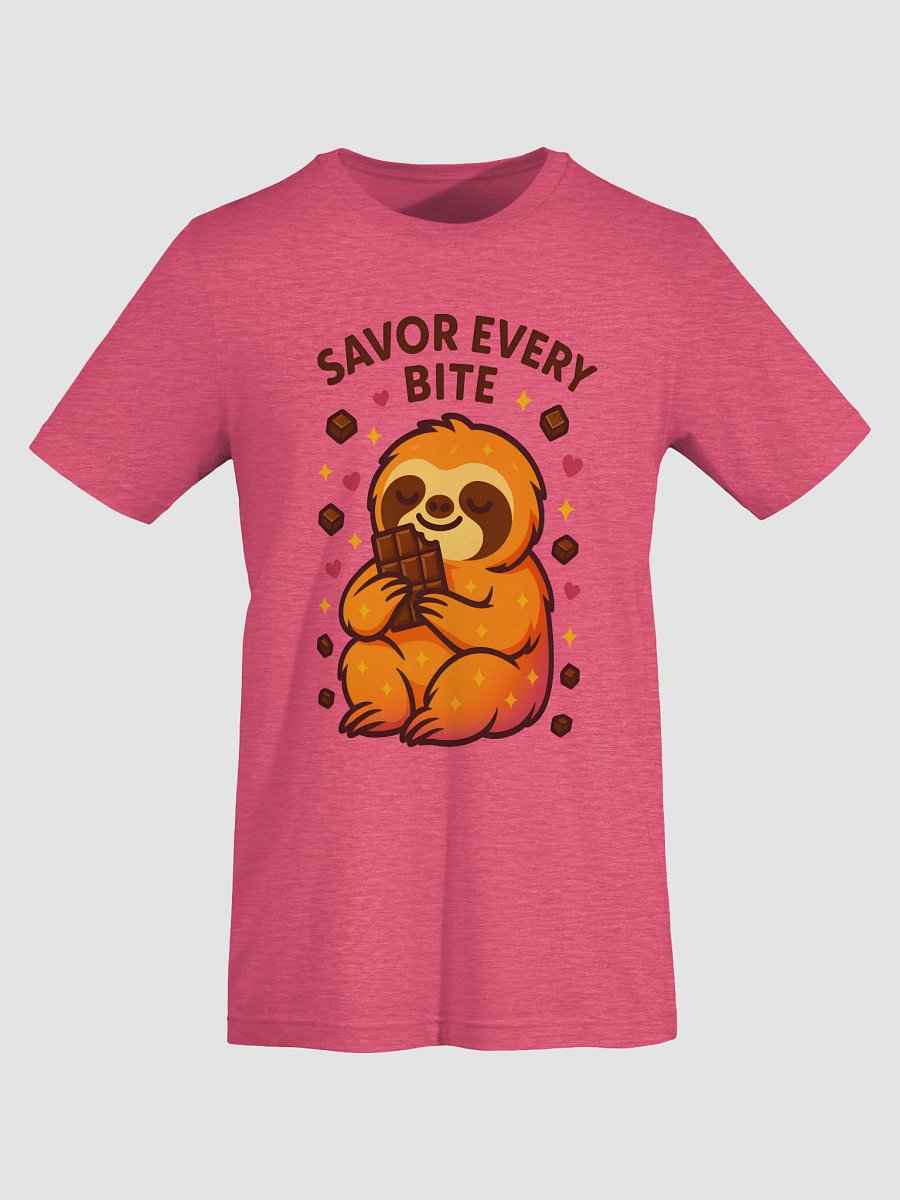 Savor Every Bite – Cute Sloth Chocolate T-Shirt | Sloths Having Snacks Collection product image (27)