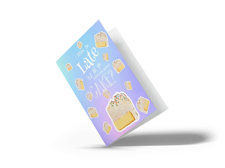 “Belated Cake” card product image (1)