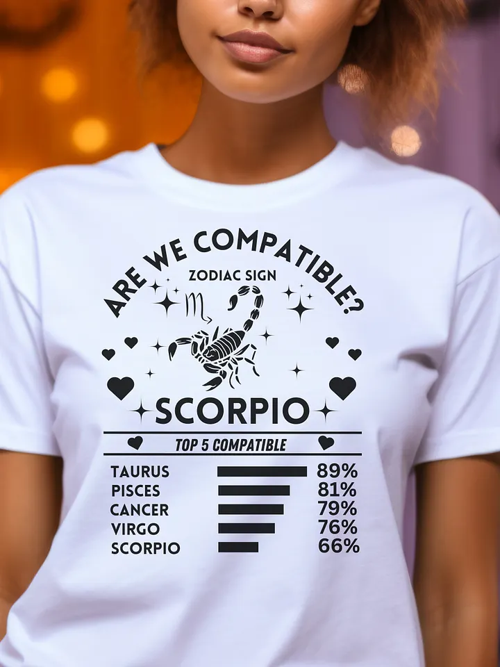 Scorpio Zodiac Sign Romantic Compatibility T-Shirt - Bella Canvas 3001 Unisex Staple T-Shirt - Light Colors product image (1)