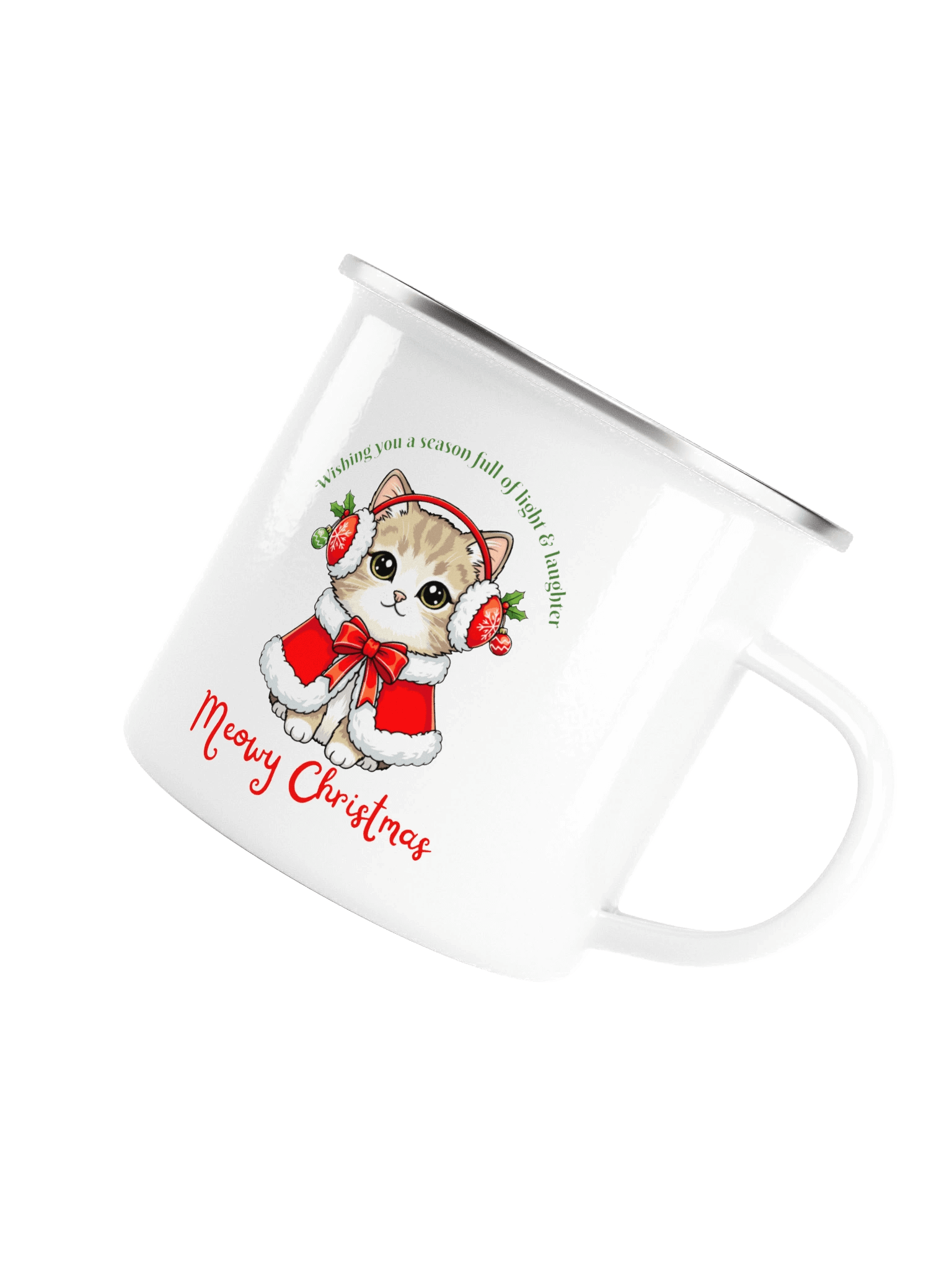 Festive Feline Enamel Mug product image (5)