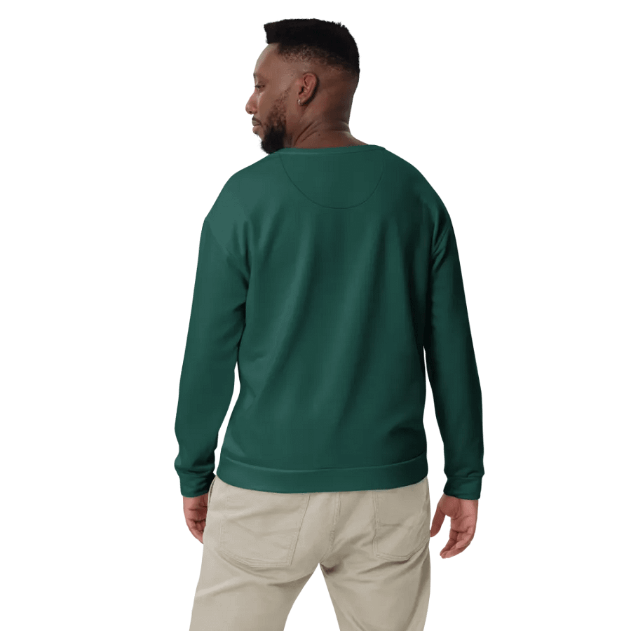 Plain Dark Green Soft Summer Unisex Recycled Polyester Heavyweight Premium Sweatshirt by Treasure Pie product image (12)