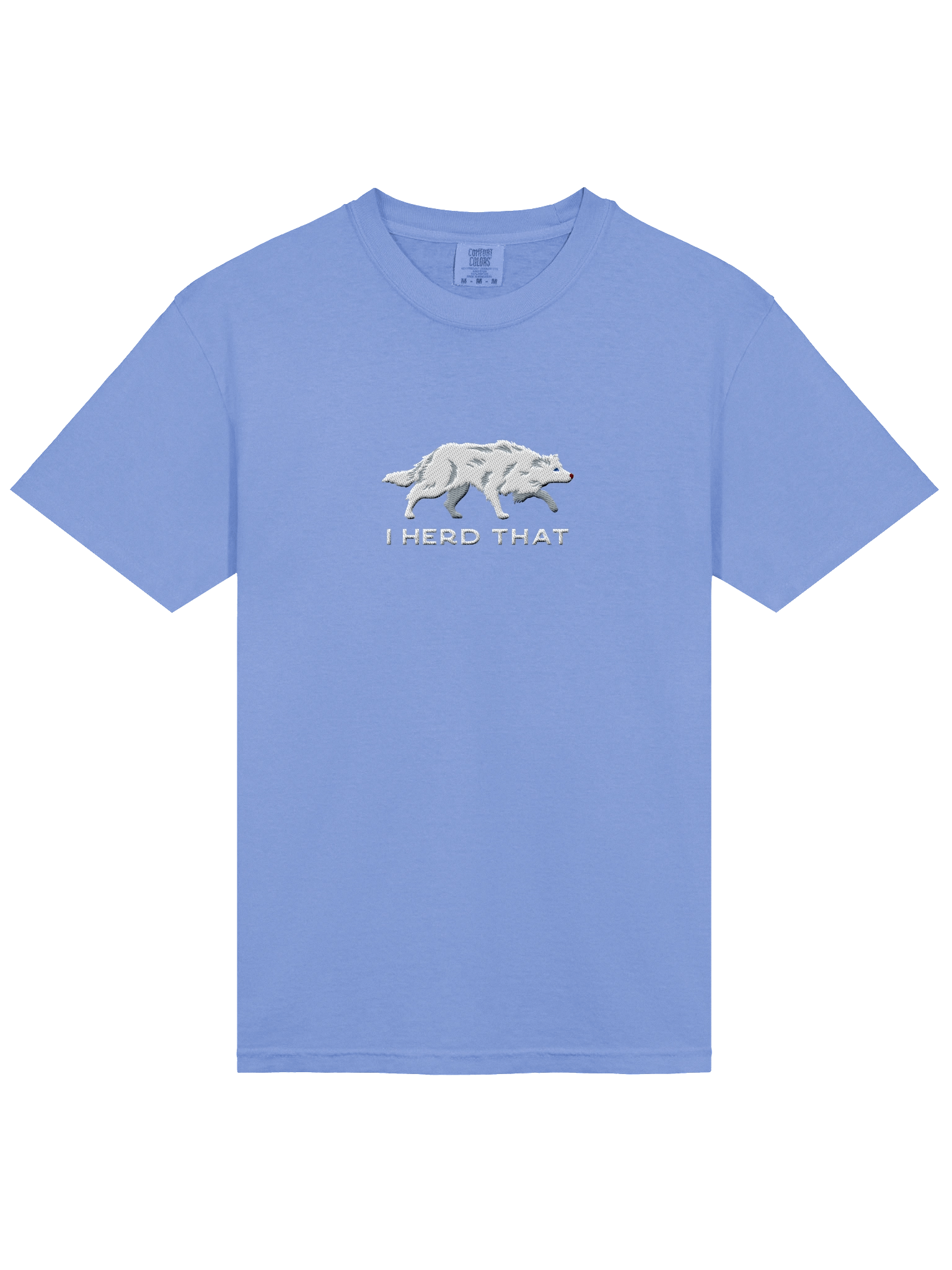 I Herd That T-Shirt(Embroidered) of a Border Collie(Double Merle) product image (33)