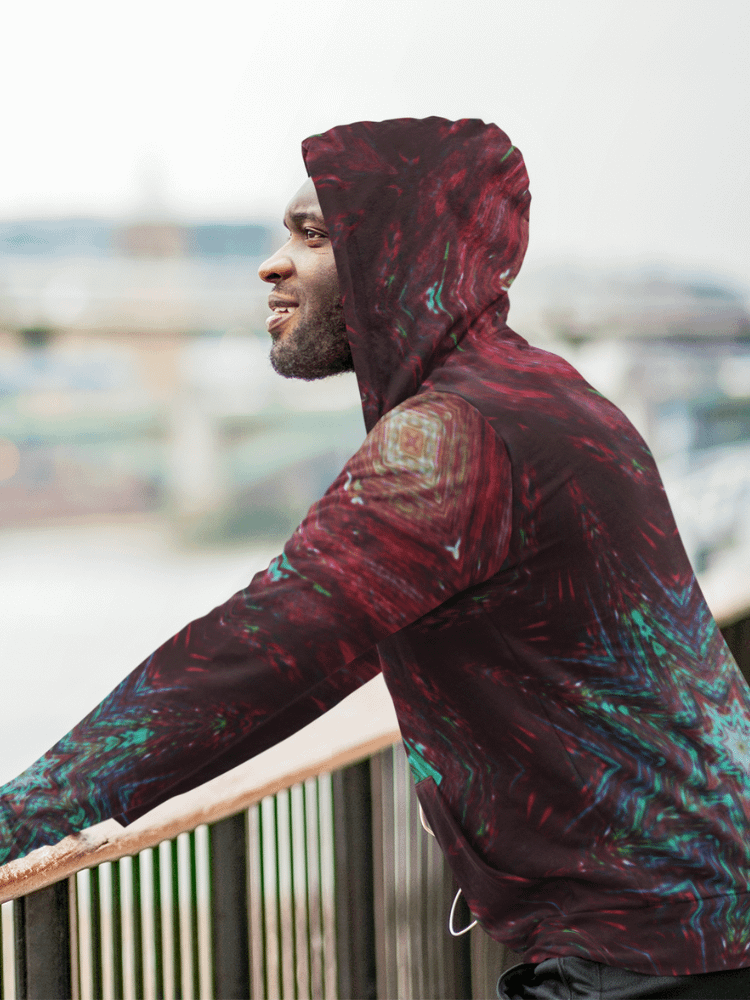 Abstract Star Geometric Pattern Unisex Hoodie product image (1)