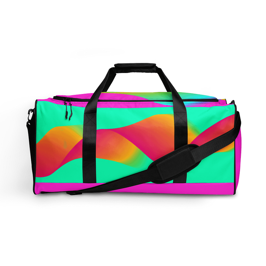 Vibrant Ribbon Waves All-Over Duffle Bag product image (3)