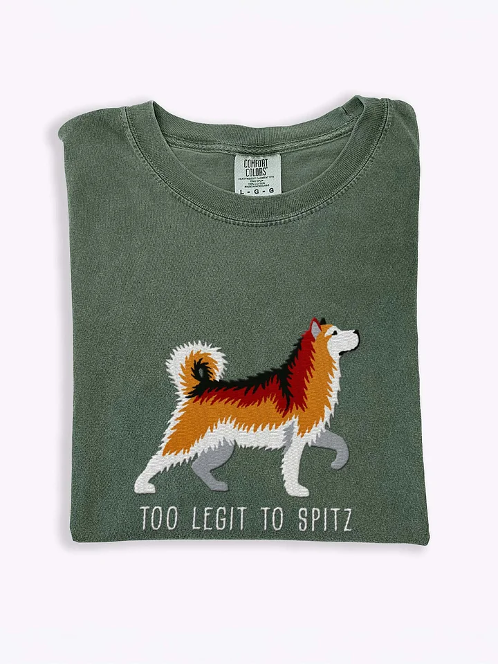 Too Legit to Spitz T-Shirt(Embroidered) of an Alaskan Malamute(Sable) product image (1)
