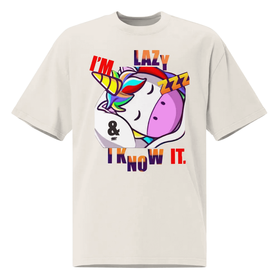 I'm Lazy And I Know It Tee - Over-sized Fit product image (2)